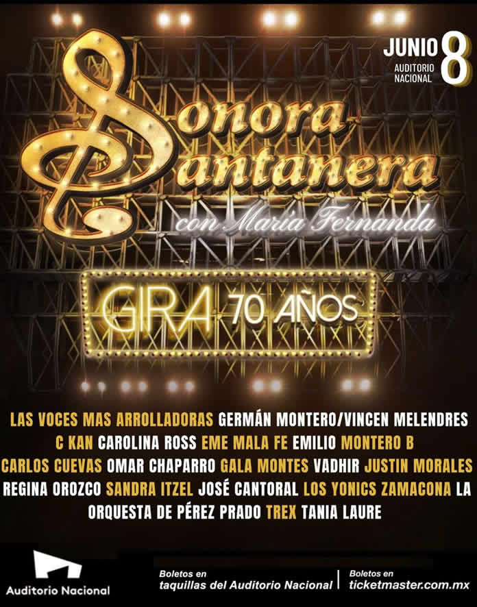 PANCHO BARRAZA y otros artistas se suman al 70 ANIVERSARIO de LA SONORA SANTANERA en el AUDITORIO NACIONAL