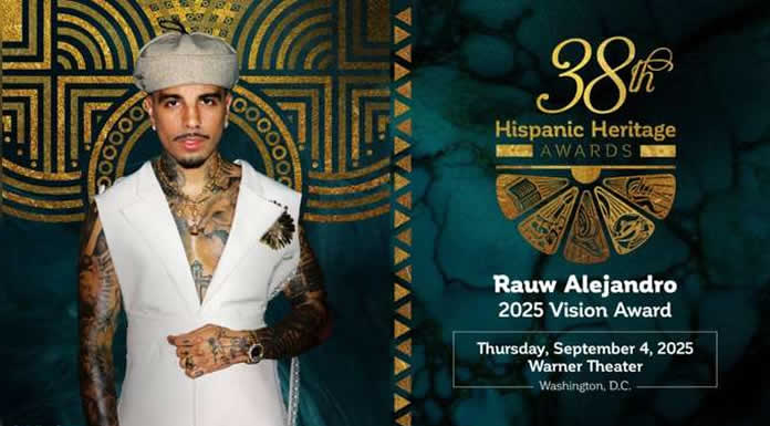 RAUW ALEJANDRO, recibirá el PREMIO HERENCIA HISPANA 2025 en la CATEGORÍA VISIÓN