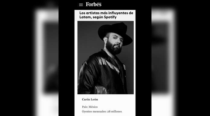 CARÍN LEÓN es reconocido por FORBES como uno de los ARTISTAS MÁS INFLUYENTES de Latinoamerica